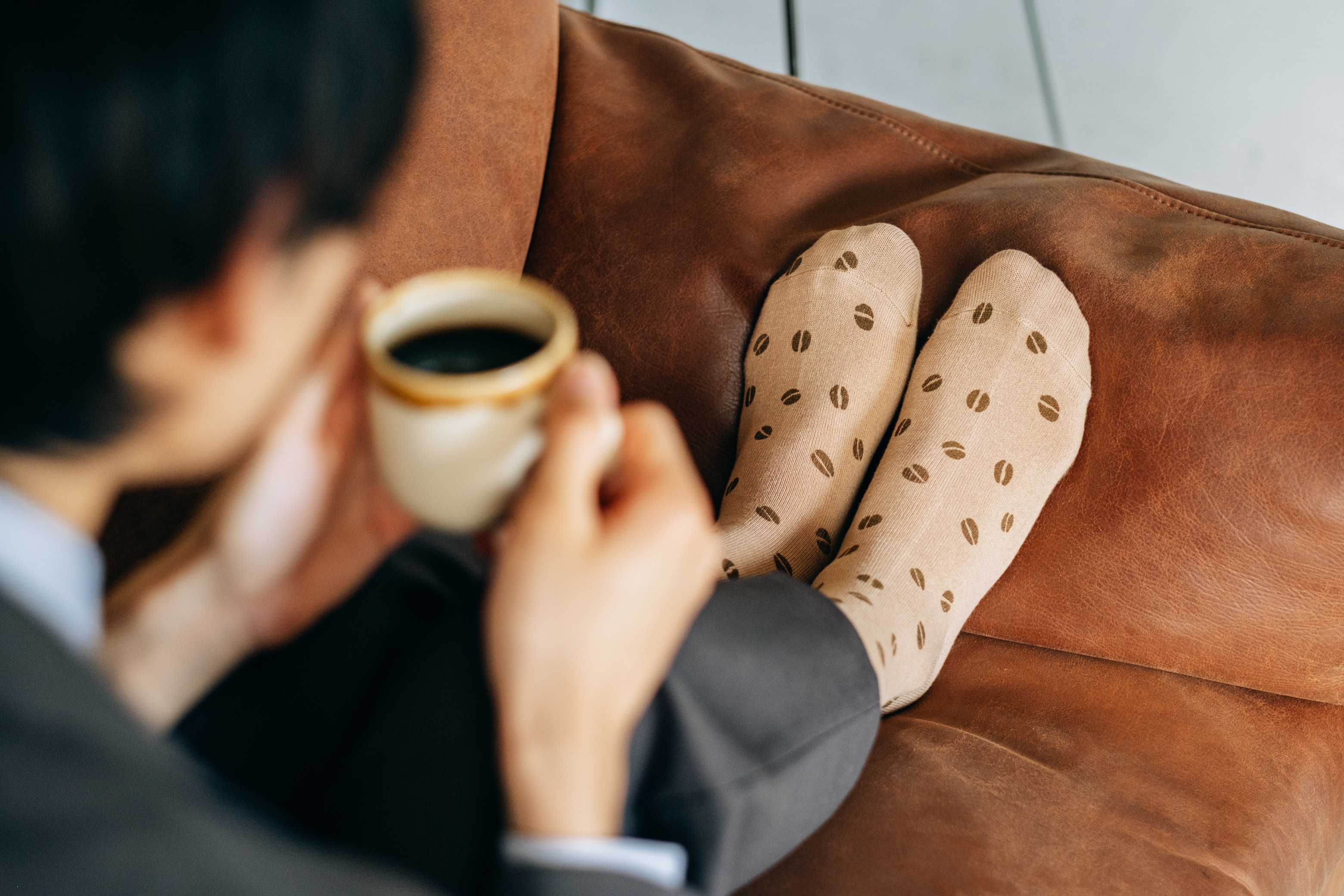 コーヒー好きさんへ靴下5足コンプリートセット（メンズサイズ）